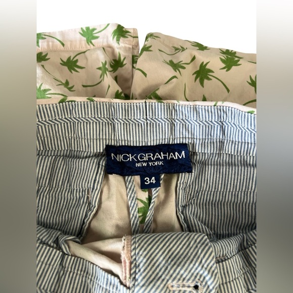 Nick Graham Pam tree pink and green preppy shorts - Picture 4 of 4